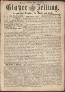 Glatzer Zeitung : Allgemeiner Anzeiger fuer Stadt und Land, 1895, nr 29 [9.04]