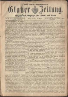 Glatzer Zeitung : Allgemeiner Anzeiger fuer Stadt und Land, 1895, nr 35 [30.04]