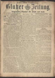 Glatzer Zeitung : Allgemeiner Anzeiger fuer Stadt und Land, 1895, nr 41 [21.05]