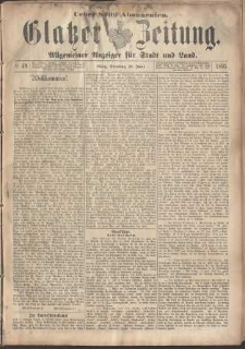 Glatzer Zeitung : Allgemeiner Anzeiger fuer Stadt und Land, 1895, nr 49 [18.06]