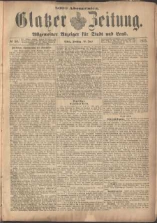 Glatzer Zeitung : Allgemeiner Anzeiger fuer Stadt und Land, 1895, nr 58 [19.07]