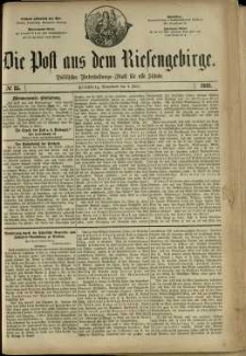 Die Post aus dem Riesengebirge, 1881, nr 85