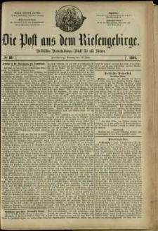 Die Post aus dem Riesengebirge, 1881, nr 89