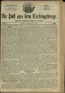 Die Post aus dem Riesengebirge, 1881, nr 91