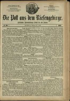 Die Post aus dem Riesengebirge, 1881, nr 101