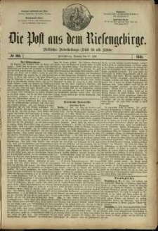 Die Post aus dem Riesengebirge, 1881, nr 109