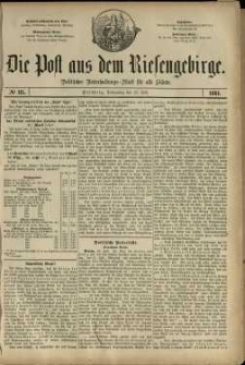 Die Post aus dem Riesengebirge, 1881, nr 115