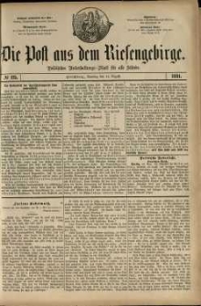 Die Post aus dem Riesengebirge, 1881, nr 125