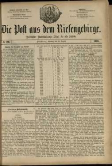 Die Post aus dem Riesengebirge, 1881, nr 126