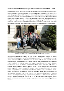 Szkolenie kierowników regionalnych pracowni krajoznawczych PTTK – 2014 [Dokument elektroniczny]
