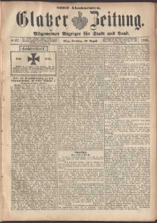 Glatzer Zeitung : Allgemeiner Anzeiger fuer Stadt und Land, 1895, nr 67 [20.08]