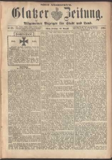 Glatzer Zeitung : Allgemeiner Anzeiger fuer Stadt und Land, 1895, nr 68 [23.08]