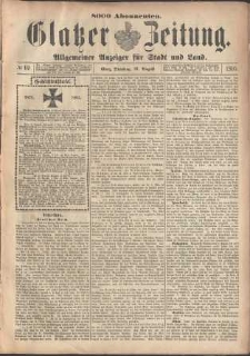 Glatzer Zeitung : Allgemeiner Anzeiger fuer Stadt und Land, 1895, nr 69 [27.08]