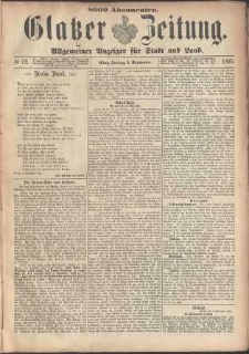 Glatzer Zeitung : Allgemeiner Anzeiger fuer Stadt und Land, 1895, nr 72 [6.09]