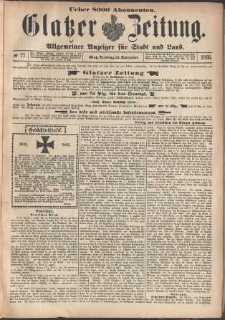 Glatzer Zeitung : Allgemeiner Anzeiger fuer Stadt und Land, 1895, nr 77 [24.09]