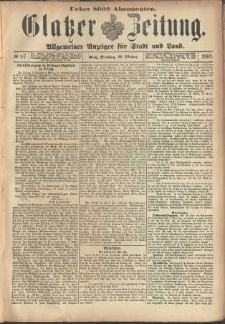 Glatzer Zeitung : Allgemeiner Anzeiger fuer Stadt und Land, 1895, nr 87 [29.10]