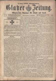 Glatzer Zeitung : Allgemeiner Anzeiger fuer Stadt und Land, 1895, nr 91 [12.11]