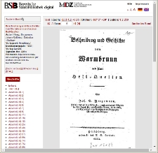Beschreibung und Geschichte von Warmbrunn und seinen Heil-Quellen