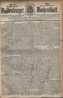 Waldenburger Wochenblatt, Jg. 30, 1884, nr 21