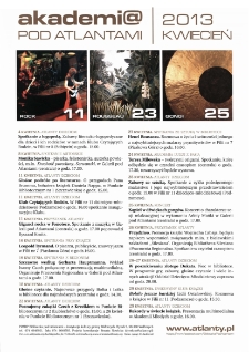 Akademia pod Atlantami, 2013, kwiecień