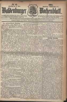 Waldenburger Wochenblatt, Jg. 30, 1884, nr 41