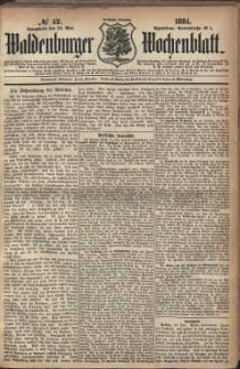 Waldenburger Wochenblatt, Jg. 30, 1884, nr 42