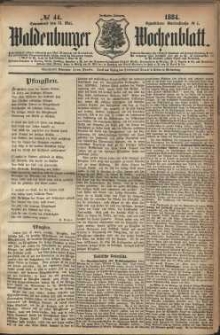 Waldenburger Wochenblatt, Jg. 30, 1884, nr 44