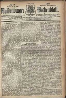 Waldenburger Wochenblatt, Jg. 30, 1884, nr 49