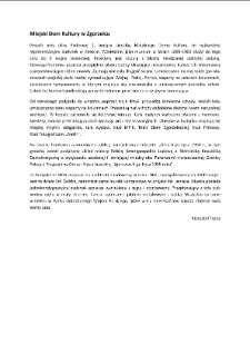 Miejski Dom Kultury w Zgorzelcu [Dokument elektroniczny]