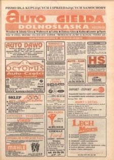 Auto Giełda Dolnośląska : pismo dla kupujących i sprzedających samochody, R. 3, 1994, nr 3 (92) [22.01]