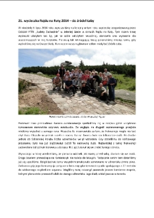 21. wycieczka Rajdu na Raty 2014 – do źródeł Łaby [Dokument elektroniczny]