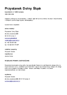 Przystanek Dolny Śląsk, 2014, nr 1 (2) (tekst) [Dokument elektroniczny]
