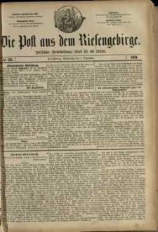 Die Post aus dem Riesengebirge, 1881, nr 135