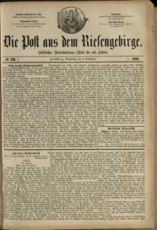 Die Post aus dem Riesengebirge, 1881, nr 139