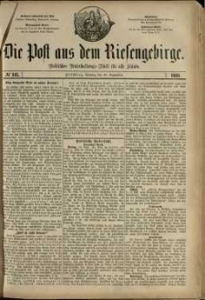 Die Post aus dem Riesengebirge, 1881, nr 145