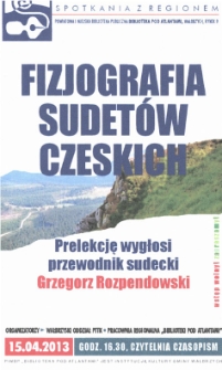 Fizjografia Sudetów Czeskich [Dokument życia społecznego]