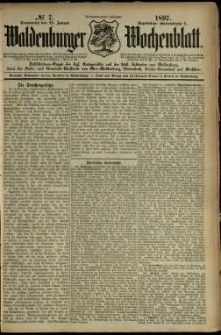 Waldenburger Wochenblatt, Jg. 43, 1897, nr 7