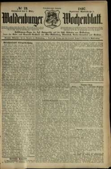 Waldenburger Wochenblatt, Jg. 43, 1897, nr 19