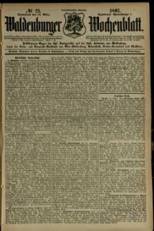 Waldenburger Wochenblatt, Jg. 43, 1897, nr 21