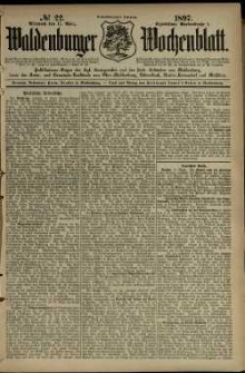 Waldenburger Wochenblatt, Jg. 43, 1897, nr 22
