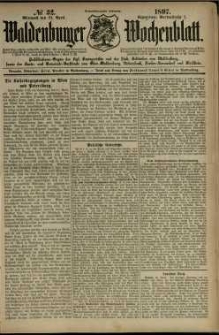 Waldenburger Wochenblatt, Jg. 43, 1897, nr 32