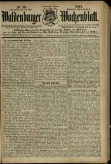 Waldenburger Wochenblatt, Jg. 43, 1897, nr 43