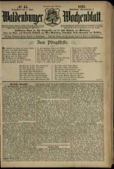 Waldenburger Wochenblatt, Jg. 43, 1897, nr 45