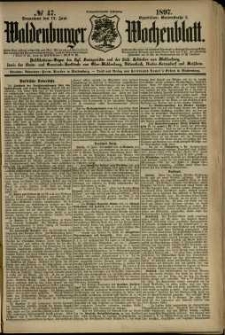 Waldenburger Wochenblatt, Jg. 43, 1897, nr 47