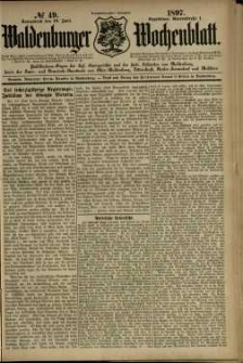 Waldenburger Wochenblatt, Jg. 43, 1897, nr 49