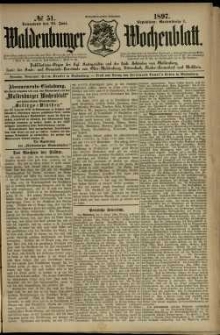 Waldenburger Wochenblatt, Jg. 43, 1897, nr 51