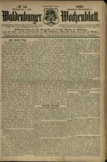 Waldenburger Wochenblatt, Jg. 43, 1897, nr 54