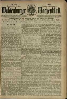 Waldenburger Wochenblatt, Jg. 43, 1897, nr 55
