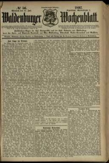 Waldenburger Wochenblatt, Jg. 43, 1897, nr 56