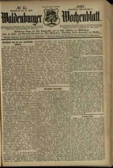 Waldenburger Wochenblatt, Jg. 43, 1897, nr 57